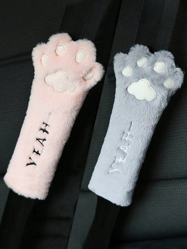 1pc Cute Cat Paw Seat Belt Shoulder Pad | Seat Belt Cover For Car