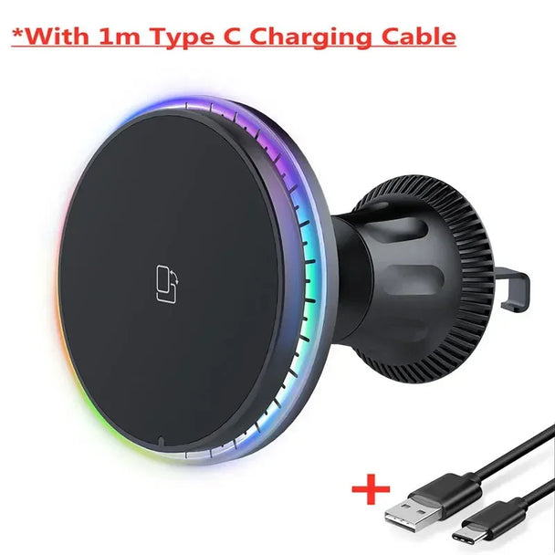 30 W Wireless Car Charger for iPhone – Premium Magnetic Fast Charging Solution