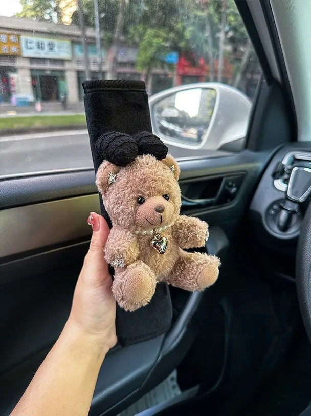 Bear Plush Seat Belt Shoulder Cover