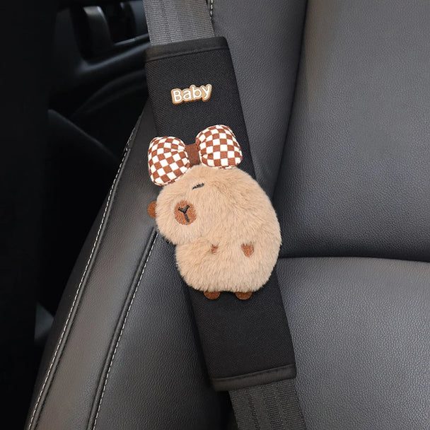 Cute Cartoon Capybara Safety Belt Cover
