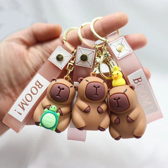 Capybara Car Keychain Accessory