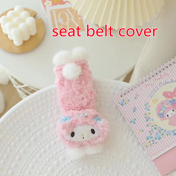 Kuromi Seat Belt & Back Cushion Pillow