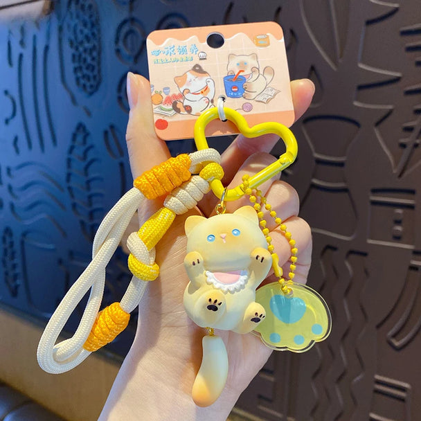 Cut Kitten Keychain For Car