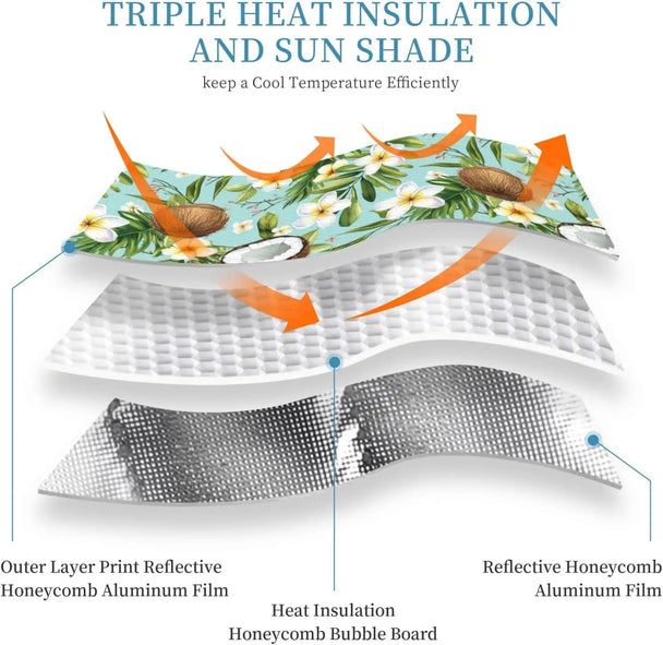 Coconut Leaves Windshield Car Front Window