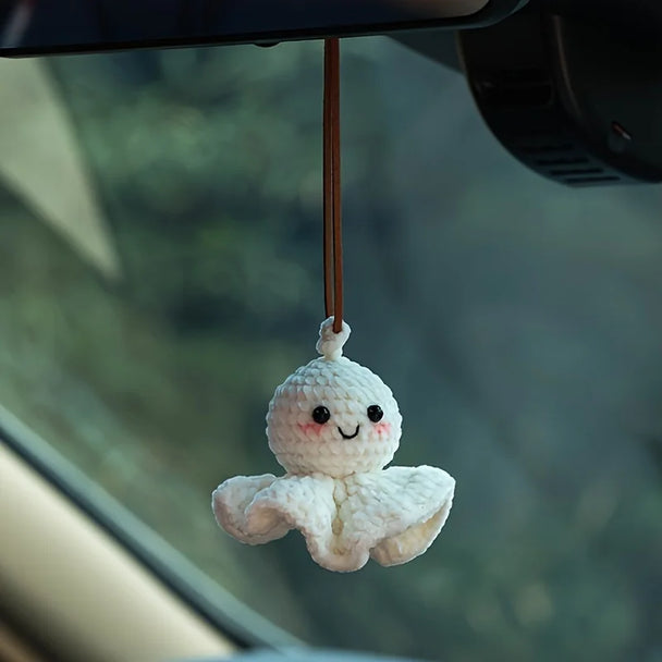 Cute Crochet Sunshine Doll Car Accessories
