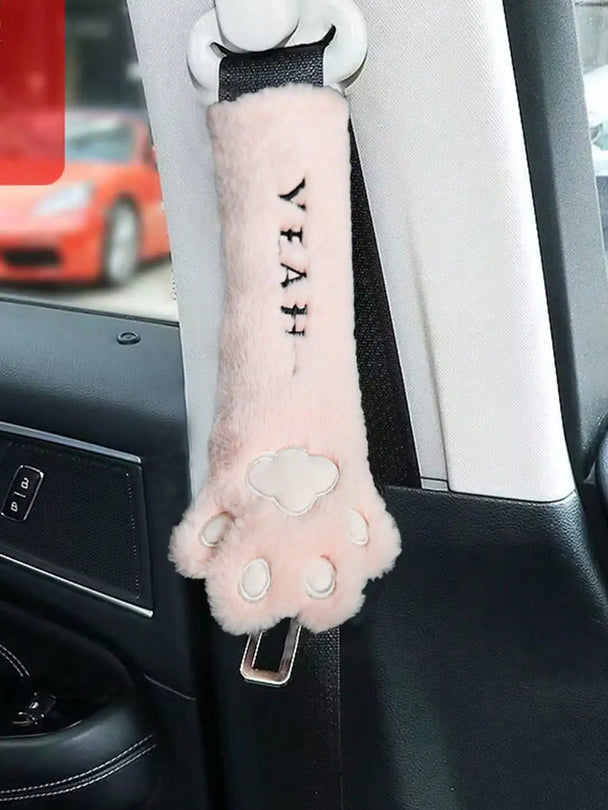 1pc Cute Cat Paw Seat Belt Shoulder Pad | Seat Belt Cover For Car