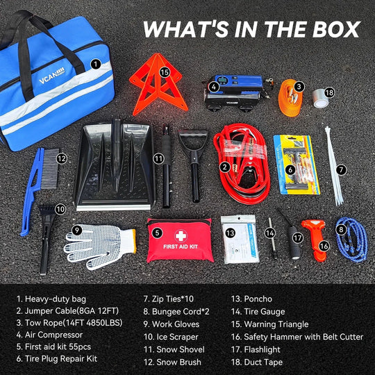 Winter Emergency Car Kit: Complete Vehicle Safety Solution for Harsh Conditions