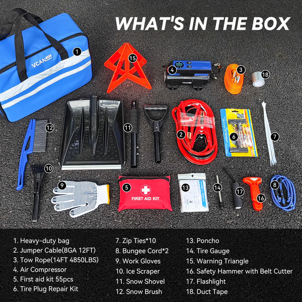 Winter Emergency Car Kit: Complete Vehicle Safety Solution for Harsh Conditions