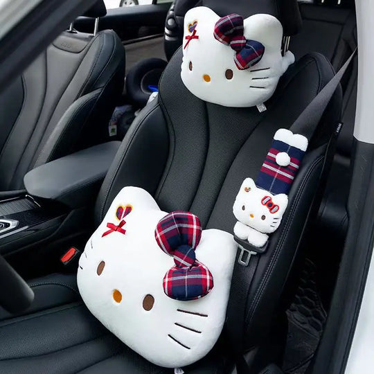 Hello Kitty car cushion, shoulder protection & seat belt