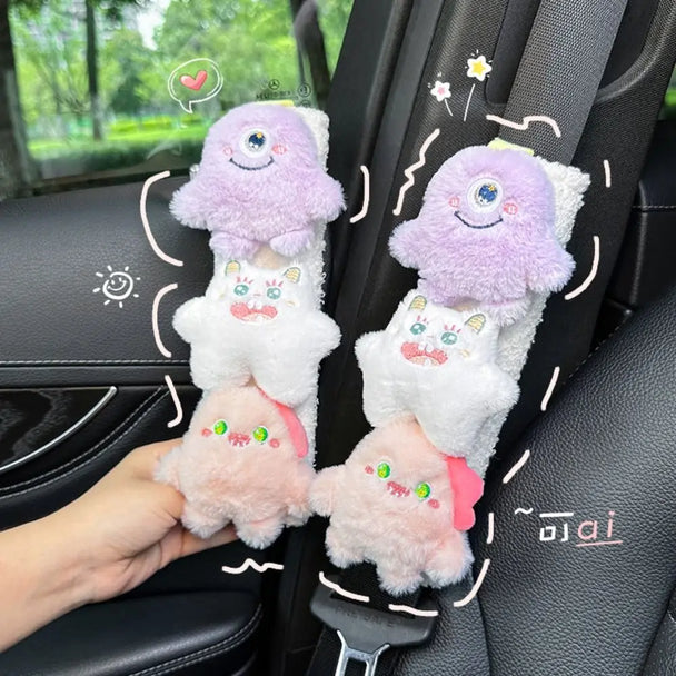 Cartoon Car Seat Belt Cover Plush Shoulder