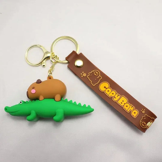 Capybara Car Keychain Accessory
