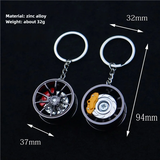 Creative Metal Wheel Keychain For Men