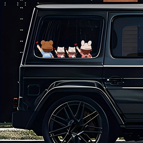 Funny Car Family Stickers