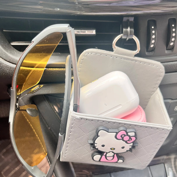 Hello Kitty Car Leather Organizer Box