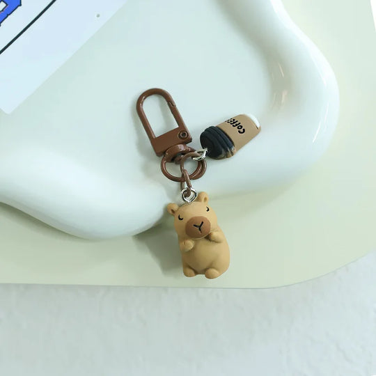 Cute Capybara Car Keychain Gift