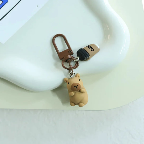 Cute Capybara Car Keychain Gift