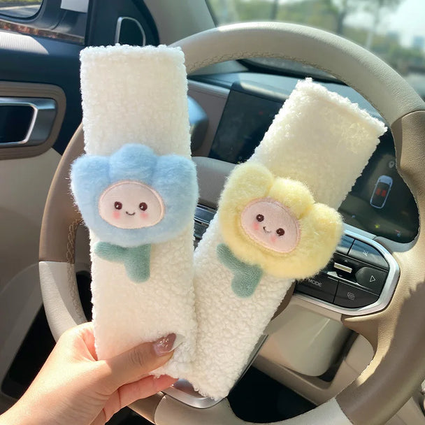 2 Cute Cartoon Car Seat Belts | Soft and Comfortable Car Belts