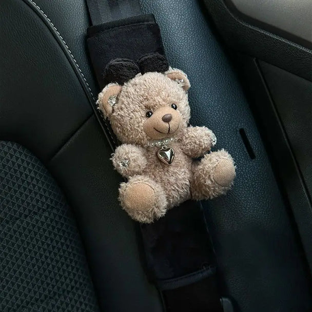 Bear Plush Seat Belt Shoulder Cover