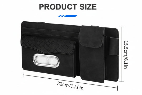 leather car visor organizer