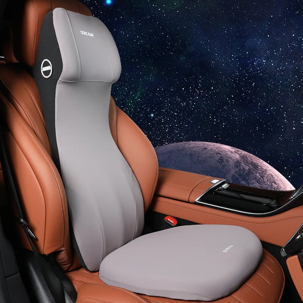 Ergonomic Memory Foam Car Headrest and Lumbar Support