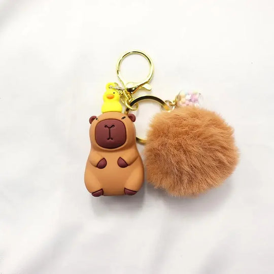 Capybara Car Keychain Accessory