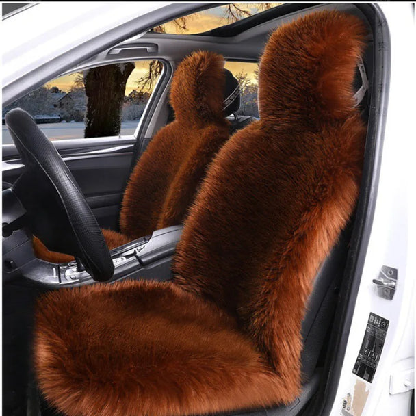 Luxurious Sheepskin Car Seat Cover – Premium Wool-Inspired Comfort for Every Journey