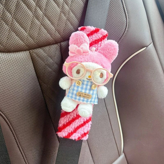 Cute Cartoon Plush Car Seat Belt Cover Hello Kitty