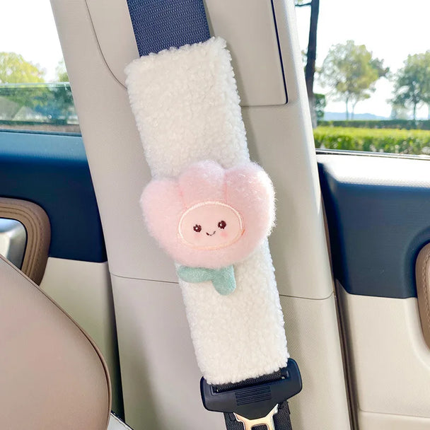 2 Cute Cartoon Car Seat Belts | Soft and Comfortable Car Belts