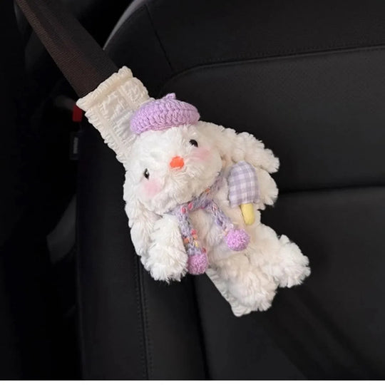 Cute Rabbit Plush Car Seat Belt Shoulder Protector