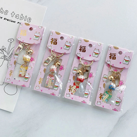 Lucky Cat Keychain For Car Gift