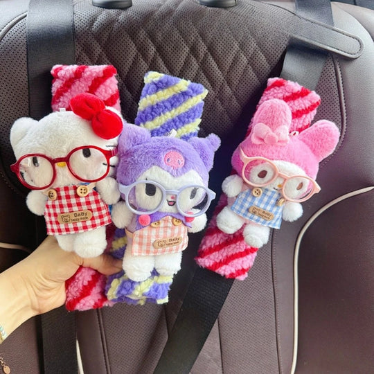 Cute Cartoon Plush Car Seat Belt Cover Hello Kitty