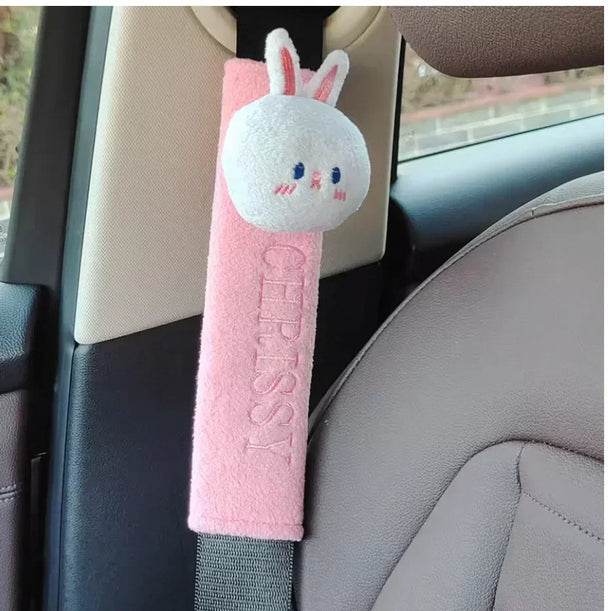 Cartoon Safety Belt Cover For Car | Cute Bear Rabbit&nbsp;