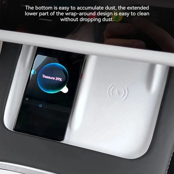 Wireless charging pad for car console for Tesla