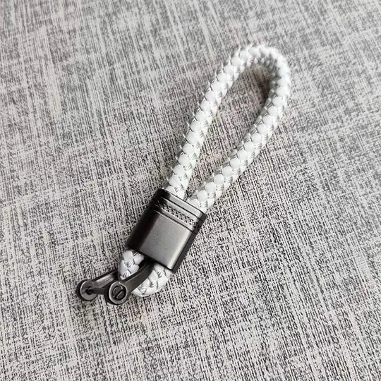 Hand-Woven Leather Car Keychains