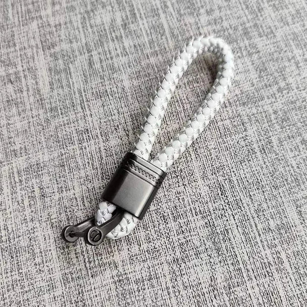 Hand-Woven Leather Car Keychains