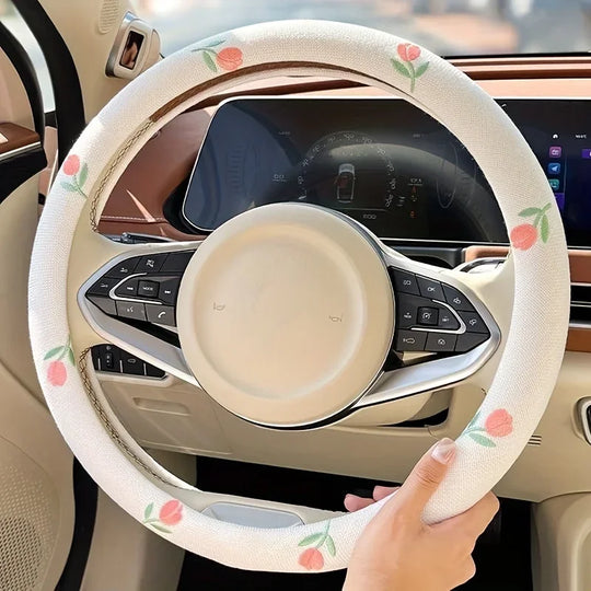 Floral Steering Wheel Covers | Anti-Slip, Wear-Resistant, Sweat Absorbing