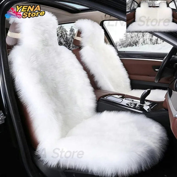 Luxurious Sheepskin Car Seat Cover – Premium Wool-Inspired Comfort for Every Journey