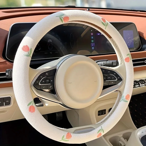 Floral Steering Wheel Covers | Anti-Slip, Wear-Resistant, Sweat Absorbing