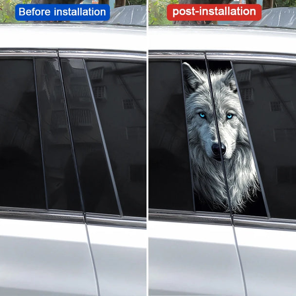 Auto Car Stickers 3D Wolf