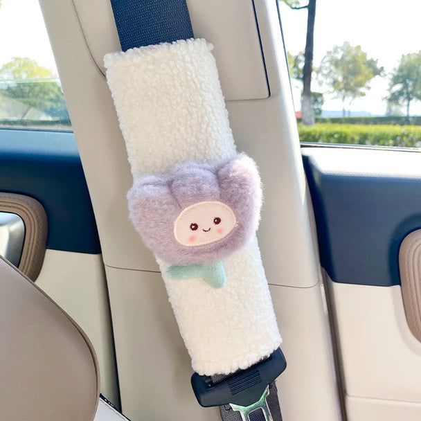 2 Cute Cartoon Car Seat Belts | Soft and Comfortable Car Belts