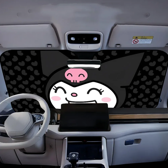 Kawaii Kuromi-S Car Sunshade Front Windows