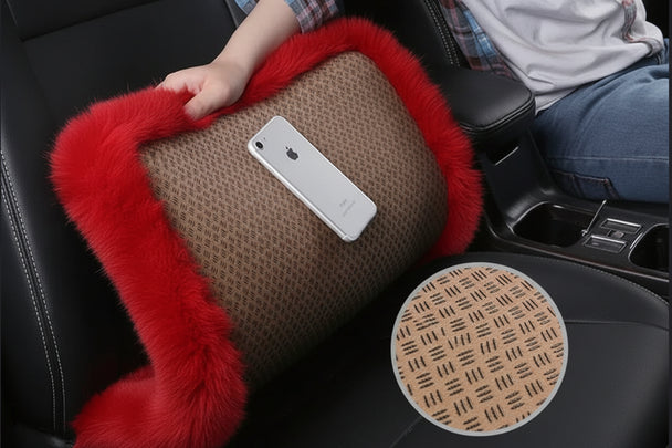 Red Car Seat Cushion – Premium Plush Automotive Comfort Solution