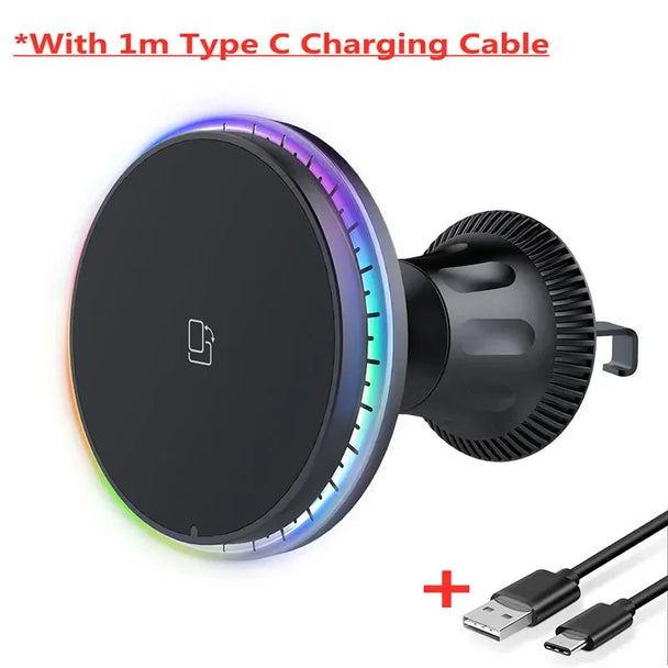 Mini Car Wireless Charger with MagSafe Technology