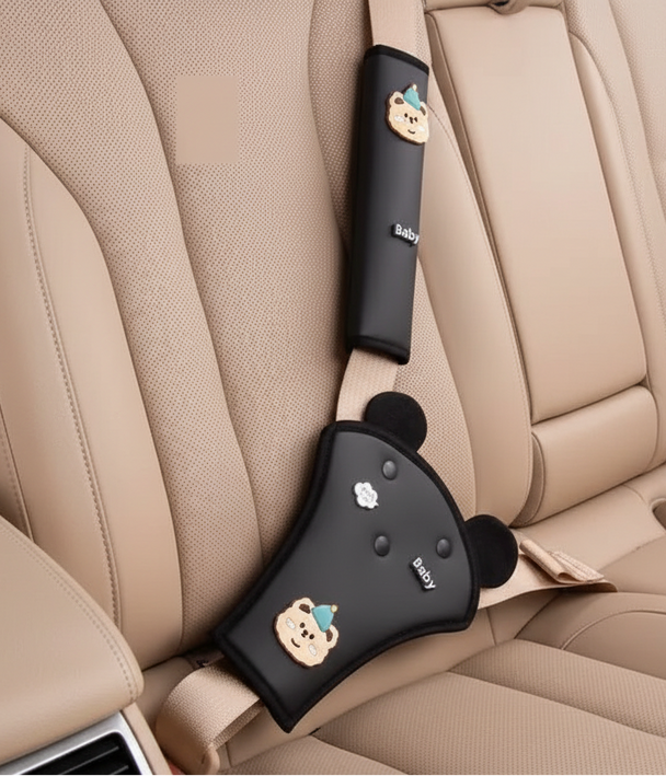 Kid'S Seat Belt Cover Pad, Neck & Abdomen Cushion For Child