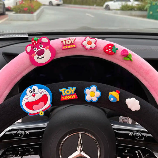 Soft Cartoon Character Steering Wheel Covers