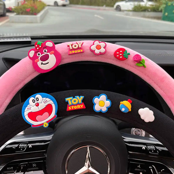 Soft Cartoon Character Steering Wheel Covers