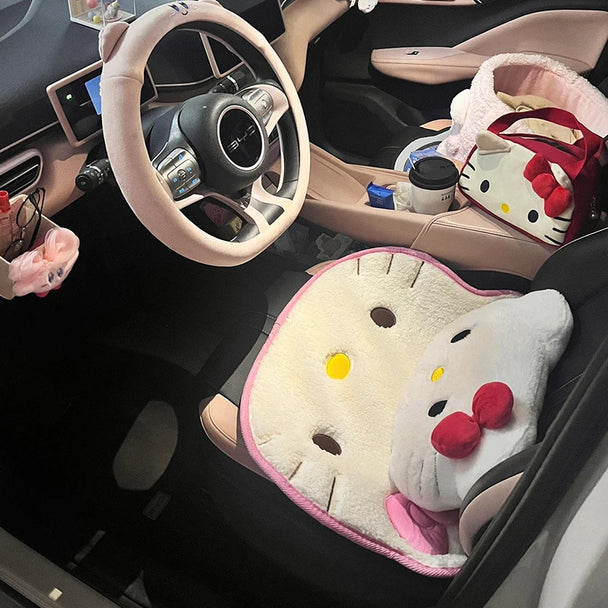 Warm Hello Kitty Car Seat Anti-slip For Autumn and Winter