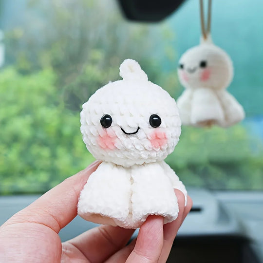 Cute Crochet Sunshine Doll Car Accessories