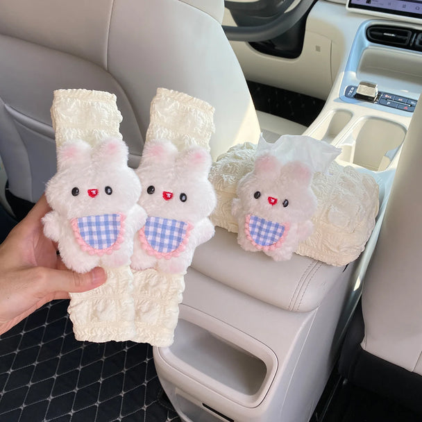Apron Rabbit Seat Belt For Car & Tissue Box For Car