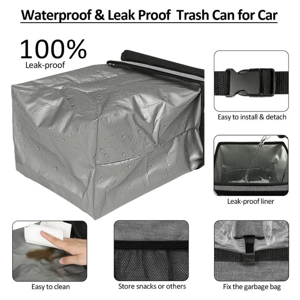 Car Trash Can with Lid